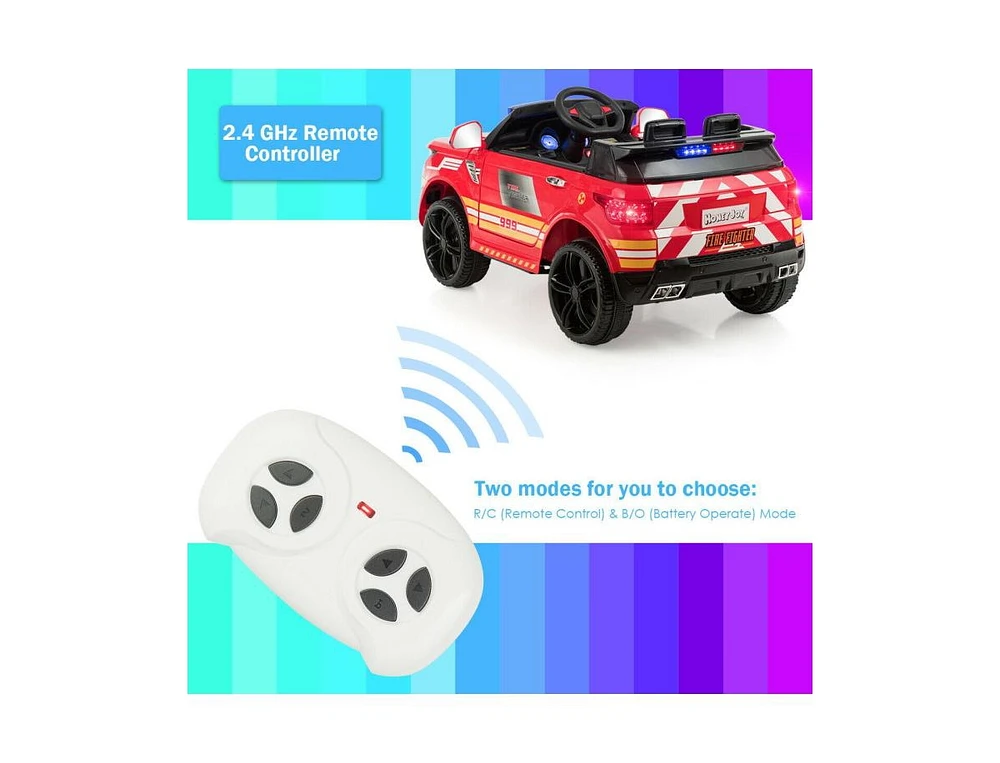 Slickblue 12V Kids Electric Ride On Car with Remote Control-Red