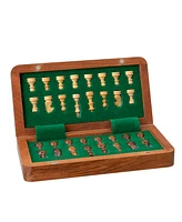 We Games Travel Magnetic Wood Folding Chess Set