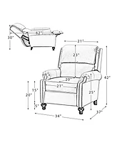 Franco Genuine Leather Manual Recliner