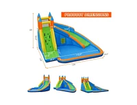 Slickblue Inflatable Mighty Bounce House Jumper with Water Slide without Blower