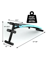 Slickblue Abdominal Twister Trainer with Adjustable Height Exercise Bench