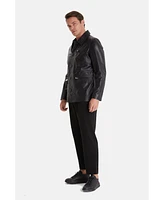 Furniq Uk Men's Safari Coat, Black
