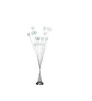 Simplie Fun 61.5" In 16-Light Acrylic Globe Aluminun Led Chrysanthe Silver Chrome Metal Floor Lamp