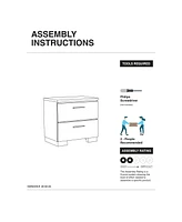 High Gloss White Nightstand with Usb Charger
