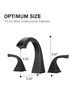 Simplie Fun 2-Handle Bathroom Sink Faucet With Drain, Oil Rubbed Bronze - Oil