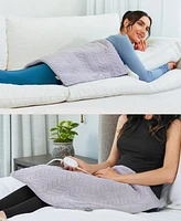 Pure Enrichment PureRadiance Ultra-Wide Luxury Heating Pad for Cramps Back Pain Relief, Modern Design, Soft , Micromink, 6 Heat Settings, Machine Wash