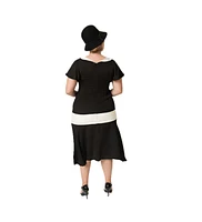 Unique Vintage Plus 1920s Wilshire Flapper Day Dress