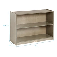 ECR4Kids 2-Shelf Mobile Storage Cabinet, Grey Wash