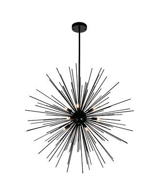 Cwi Lighting 30" Metal Savannah 9 Light Chandelier