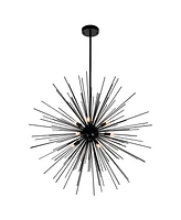 Cwi Lighting 30" Metal Savannah 9 Light Chandelier