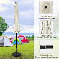7.5' Patio Umbrella with Tilt/Crank, 6 Ribs for Outdoor Use