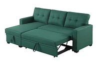 Streamdale Furniture Upholstered Pull Out Sectional Sofa With Chaise