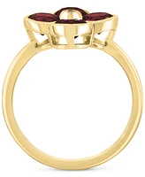 Effy Garnet (2-1/2 ct. t.w.) & Diamond Accent Flower Ring in 14k Gold