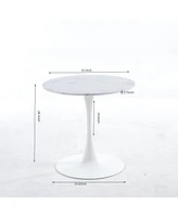 Streamdale Furniture Tulip Special Dining Table, Marble Top, Mdf Dining Table, Kitchen Table, Exective