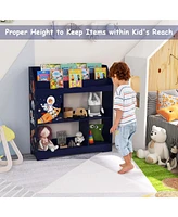 Costway Toy Storage Organizer Display Stand 3-In-1 Kids Shelf with Book