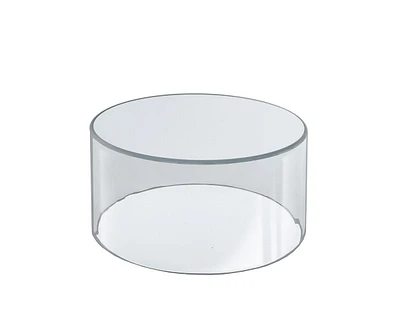 Azar Displays Clear Acrylic Cylinder, Plastic Round Container and Riser, 10"W x 6"H, Gift Shop