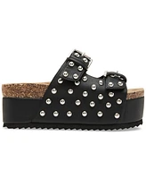 Steve Madden Women's Kali-s Studded Platform Footbed Sandals