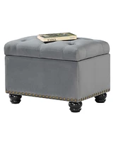 Convenience Concepts 24" Velvet 5th Avenue Storage Ottoman