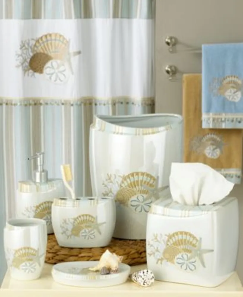 Avanti By The Sea Embroidered Cotton Bath Towels
