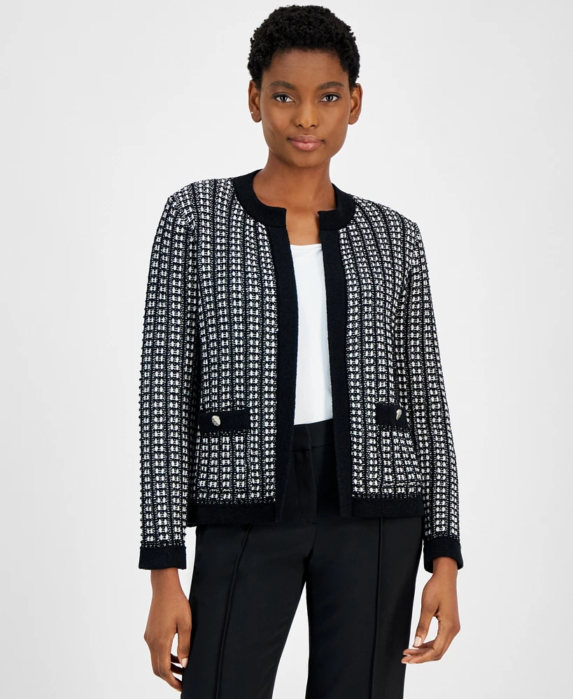 Anne Klein Women's Open-Front Cardigan