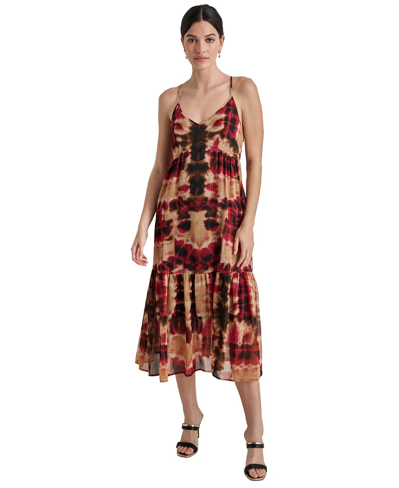 Dkny Women's Printed Chiffon Midi Dress