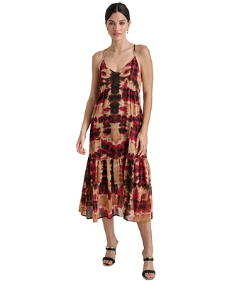 Dkny Women's Printed Chiffon Midi Dress