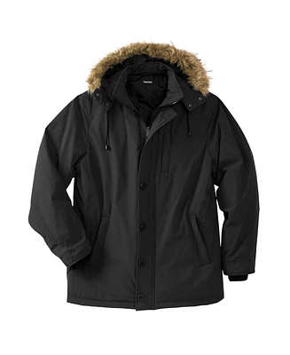 KingSize Men's Big & Tall Arctic Down Parka With Detachable Hood And Insulated Cuffs