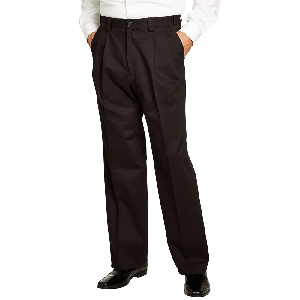 KingSize Big & Tall Relaxed Fit Wrinkle-Free Expandable Waist Pleated Pants