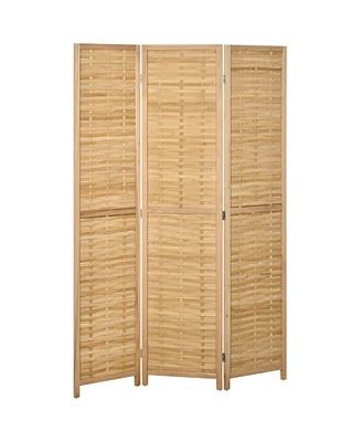 Homcom Bamboo Woven Panel Room Divider, 5.5