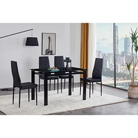 Streamdale Furniture 5-Piece Dining Table Set, Dining Table And Chair