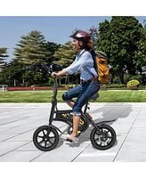 Costway 14" Folding Bike for Adults with Adjustable Saddle & Portable Handle