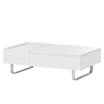 Simplie Fun Contemporary multi-functional coffee table with lifted top