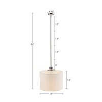 Pacific Metal Pendant With Drum Shade