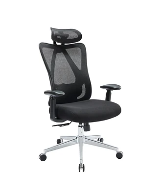 Simplie Fun High Back Ergonomic Office Chair Adjustable Headrest And Waistrest Mesh Desk Chair