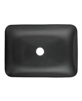 Streamdale Furniture 13" Matte Black Vessel Sink Set with Faucet & Drain