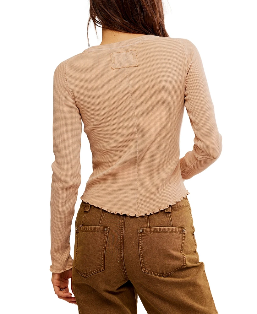 Free People Women's Easy Does It Thermal Top