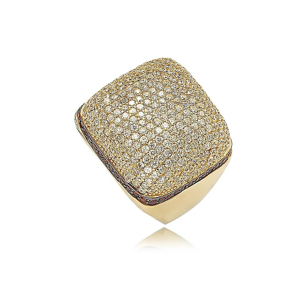 Suzy Levian New York Sterling Silver Cubic Zirconia Pave Dome Ring