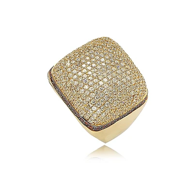 Suzy Levian Sterling Silver Cubic Zirconia Pave Dome Ring