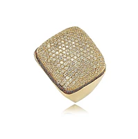 Suzy Levian Sterling Silver Cubic Zirconia Pave Dome Ring