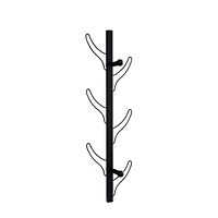 Coat Hat Rack Black
