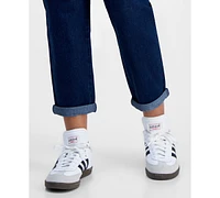 Tinseltown Juniors' Cuffed High-Rise Trouser Jeans