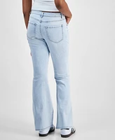 Tinseltown Juniors' Flare-Leg Utility Pocket Jeans