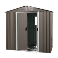 8FT X 4FT Outdoor Metal Storage Shed With Window