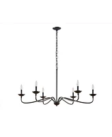 Streamdale Furniture Brighton 6-Light Farmhouse Metal Chandelier