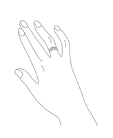 Bling Jewelry Art Deco Style 2CTW Cz Round Solitaire Promise Ring Band .925 Sterling Silver