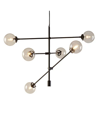 Simplie Fun Cyrus 6-Globe Light Architectural Metal Chandelier