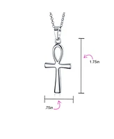 Bling Jewelry Key To Life Egyptian Ankh Cross Pendant Necklace For Women For Sterling Silver