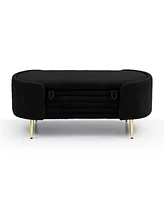 Simplie Fun Modern Sherpa Upholstered Storage Bench