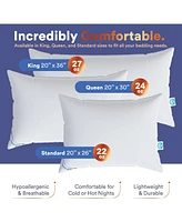 Continental Bedding Siberian Luxury Down Pillows Queen Size Pack of 1 - 800 Fp Firm