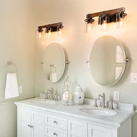 Streamdale Furniture 3-Lights Farmhouse Vanity Lights Fixture Rustic Bathroom Light Fixture Bathroom Sconce